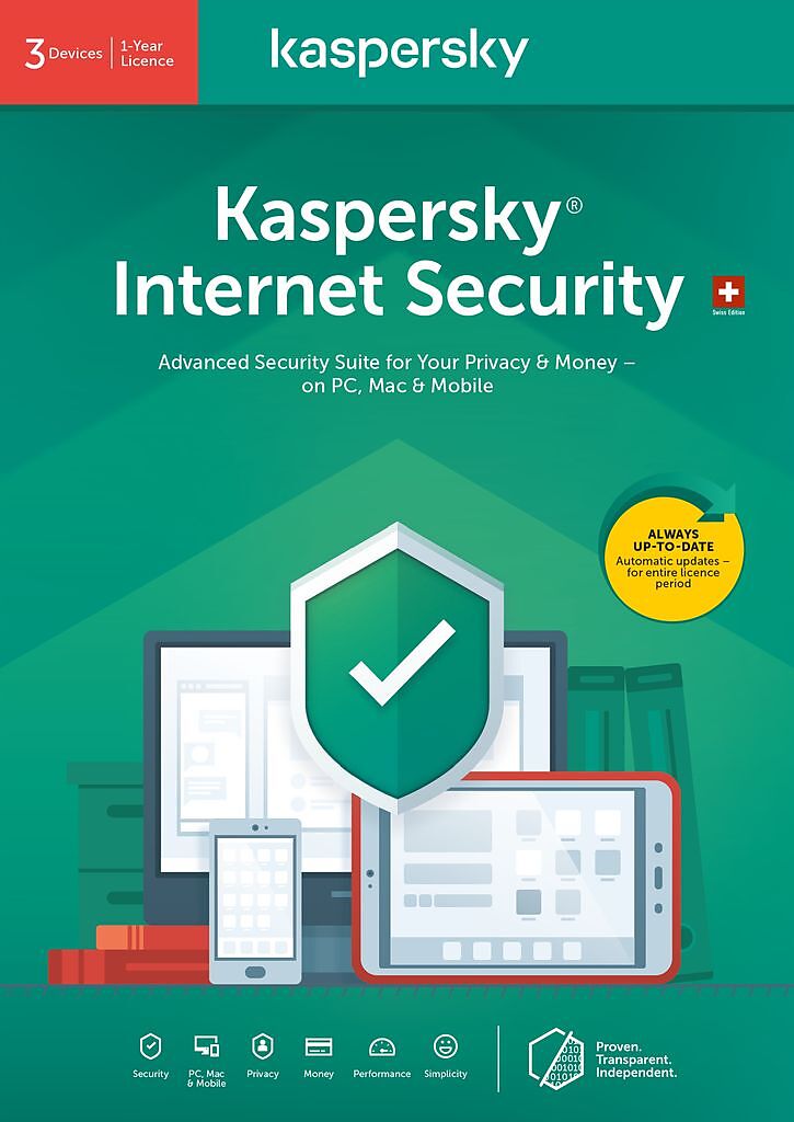 Kaspersky Internet Security (3 PC) [PC/Mac/Android] (D/F/I)